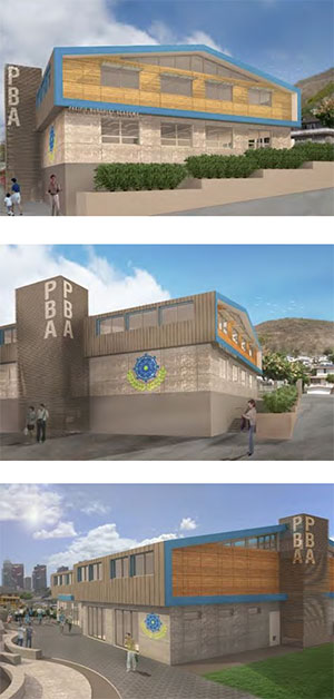 artist's renderings of PBA classroom building design