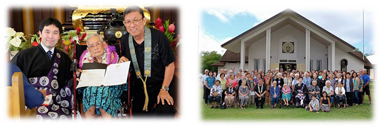 honoring Rev. Shimabukuro at West Kauai Hongwanji Mission