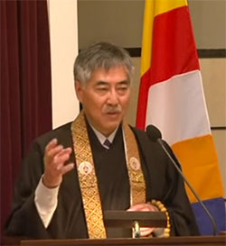 video still of Rev. Ronald Kobata from a talk for Marin Interfaith Council (https://www.youtube.com/watch?v=4hC1PzNHryI)