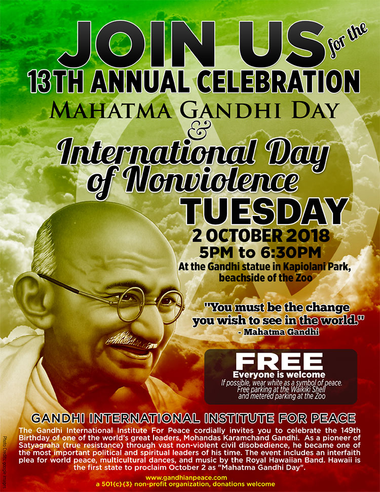 Gandhi Day 2018 flyer image