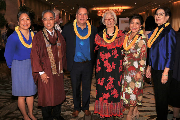 Living Treasures of Hawaii Committee members with Bishop Matsumoto at the 2019 event. Photo: Lenscapes Photography
