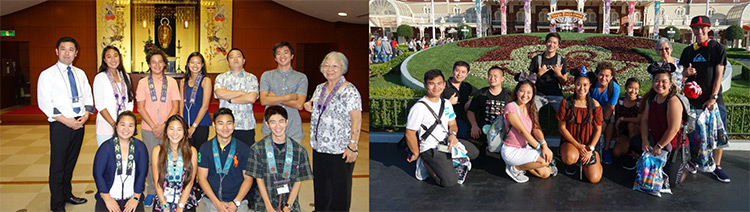 two YBICSE group photos side by side