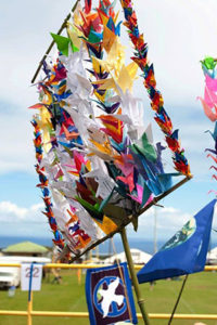 Honokaa Peace Parade crane banner