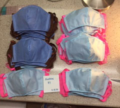 supplementary face masks made from sterilization wraps