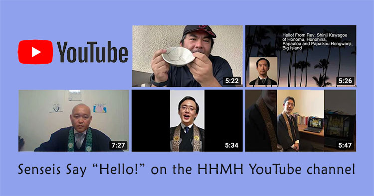 Senseis say "Hello!" - video thumbnail images of short YouTube messages