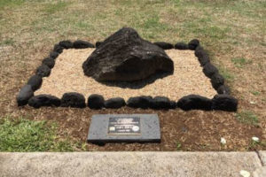 Pohaku Stone Monument at August 6, 2020 dedication