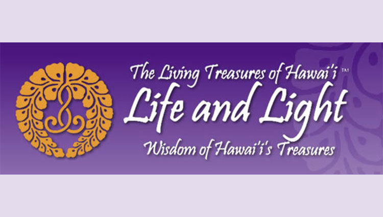 Living Treasures of Hawaii "Life and Light" - banner with light purple bg