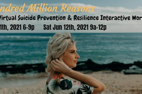 suicide prevention workshop flyer image (June 11 & 12, 2021, virtual)