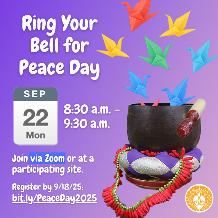 Ring Your Bell for Peace Day 2025 - square flyer image