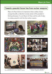 Small image of a poster in the Hiroshima exhibit (Mayors for Peace)