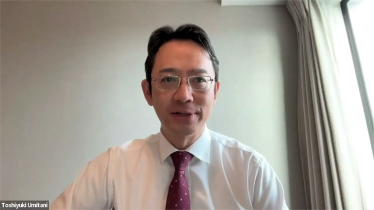 Bishop Umitani Zoom image during his 2025 Lay Convention message